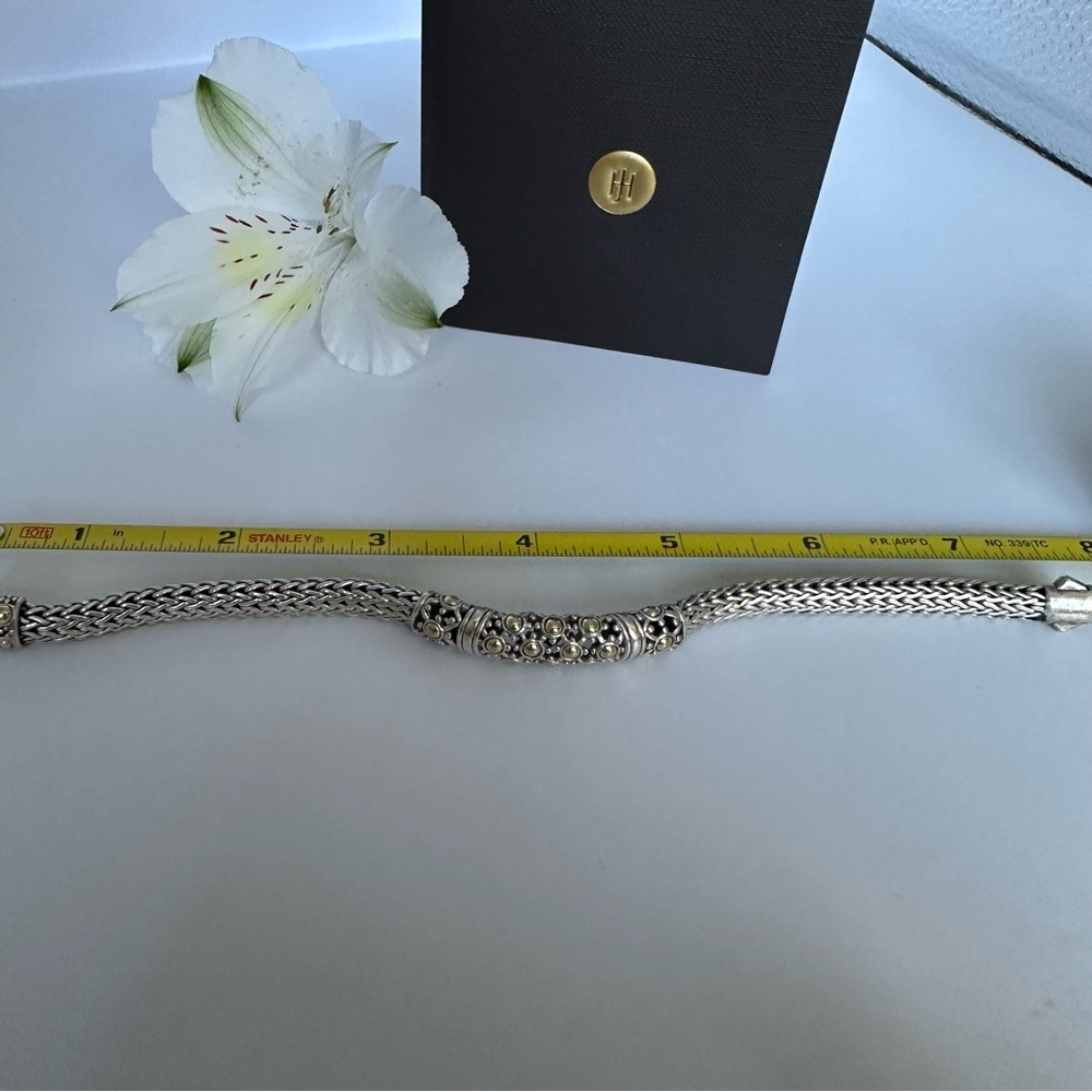 John Hardy Sterling Silver And 18k Gold Dot Collection Bracelet. - Picture 7 of 7